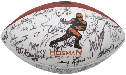 Incredible Heisman Trophy Football Autographed by 57 Award Winners (JSA)