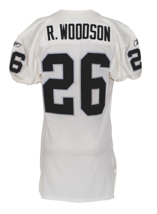 2002 Rod Woodson Oakland Raiders Game-Used Road Jersey