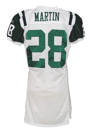 2001 Curtis Martin NY Jets Game-Used Road Jersey