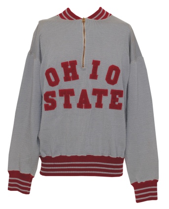 Circa 1950 Vic Janowicz Ohio State Pre-Game Worn Warm-Up Sweater (Originates From Janowicz Family)