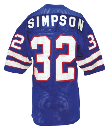 Mid 1970’s O.J. Simpson Buffalo Bills Game-Used Home Jersey