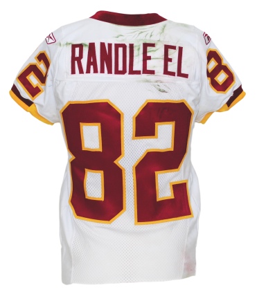 11/10/2007 Antwaan Randle El Washington Redskins Game-Used Road Jersey (Team Inventory Sticker)