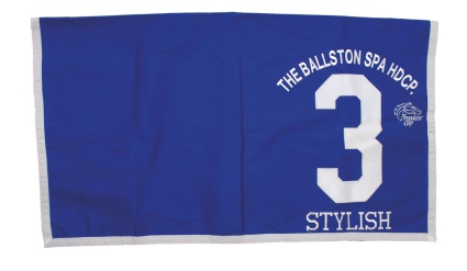 Stylishs Ballston Spa winning Saddle Cloth 