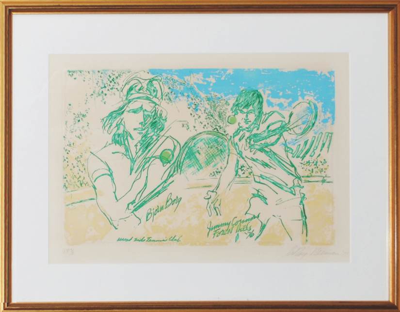 Lot Detail Framed LeRoy Neiman Connors & Limited