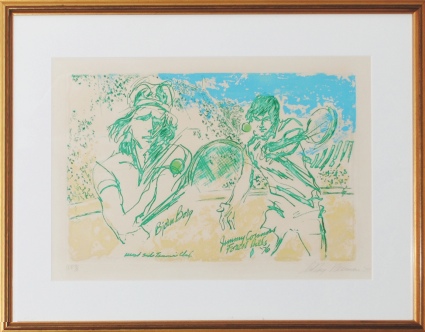 Framed LeRoy Neiman Connors & Borg Limited Edition Etching & Aquitant Artist Proof (JSA)