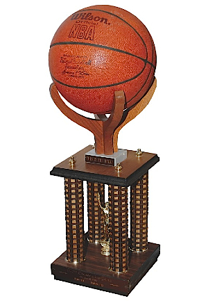 10/31/1980 Ron Boone 1,000th Consecutive Game Trophy with Game Ball (Boone LOA)