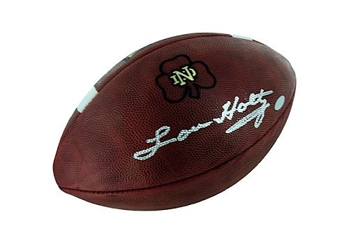 Lou Holtz Autographed Notre Dame Game Model Football