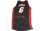 LeBron James Autographed Miami Heat Authentic Road Black Jersey