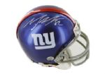 Mario Manningham Autographed Giants Mini Helmet