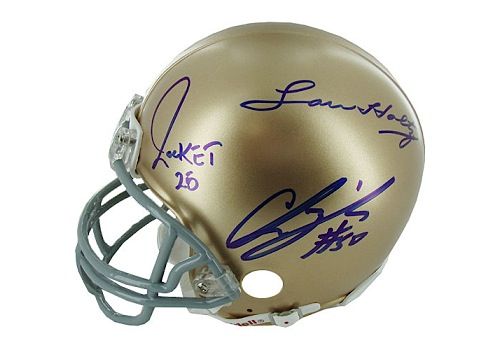 1988 Notre Dame National Champs 5 Signature PLACT Mini Helmet LE Of 88