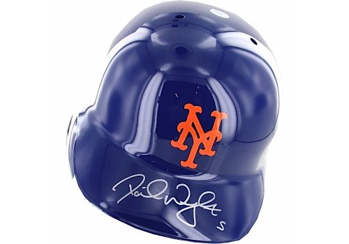 David Wright Autographed Mets Blue Batting Helmet (Right Ear Flap)