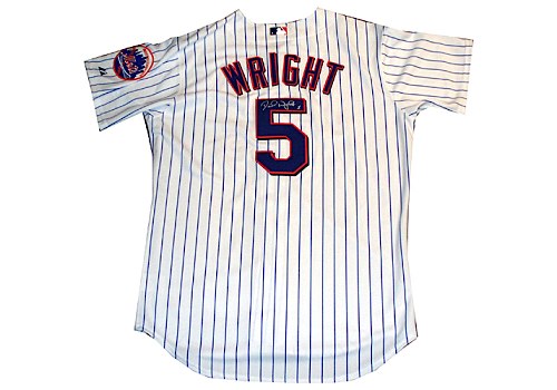 Lot Detail - David Wright Autographed New York Mets Authentic Home  Pinstripe Jersey - Back Number