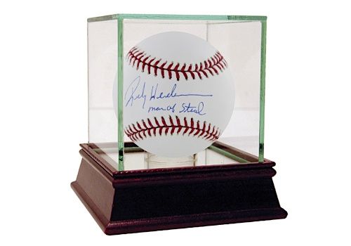 Rickey Henderson MLB Baseball w/ "Man of Steal" Insc. (MLB Auth)