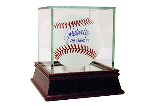 John Smoltz Autographed MLB Baseball w/ "95 Champs" Insc.