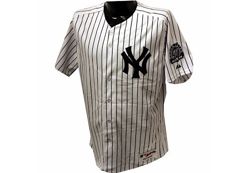 Derek Jeter Authentic Yankee Jersey w/ 3000th Hit Logo Patch (Signed on Back) (MLB Auth)