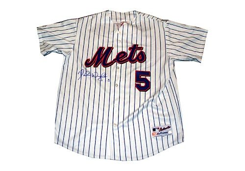 David Wright New York Mets Authentic Autographed Home Pinstripe Jersey (MLB Auth)