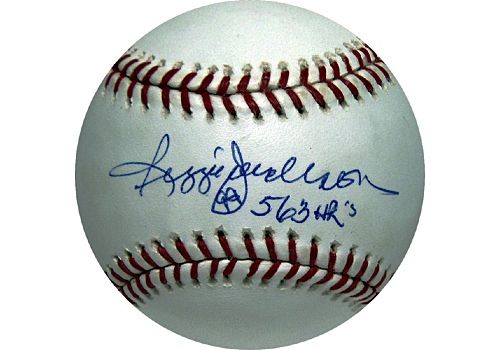 Reggie Jackson MLB Baseball w/ "563 HRS" Insc. (MLB Auth)