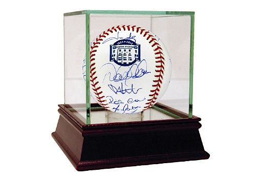 2008 Yankees Team Signed Yankee Stadium Commemorative Baseball (LE/400)