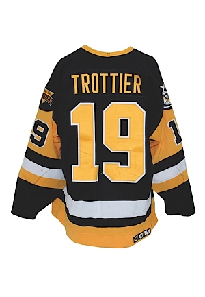 5/11/1992 Bryan Trottier Pittsburgh Penguins Game-Used Playoffs Road Jersey (Casey Samuelson LOA) (Photomatch)