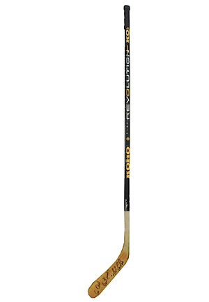 Circa 1990 Mario Lemieux Pittsburgh Penguins Game-Used & Autographed Stick (Hershiser LOA) (JSA)