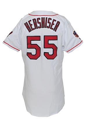 1997 Orel Hershiser Cleveland Indians Game-Used Home Jersey with Jackie Robinson Patch (Hershiser LOA) (World Series Year)