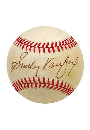 Sandy Koufax Single-Signed Baseball (JSA) (Hershiser LOA)