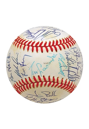 1988 LA Dodgers World Championship Team Autographed Baseball (JSA) (Hershiser LOA)