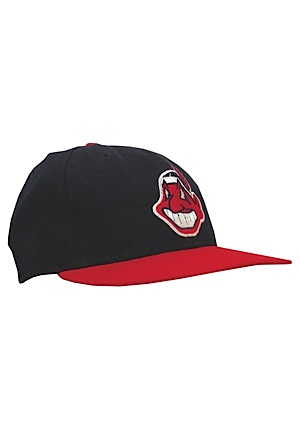 Pair of Circa 1996 Orel Hershiser Cleveland Indians Game-Used Caps (2) (Hershiser LOA)