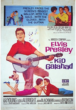 1962 Original Kid Galahad Elvis Presley One-Sheet Poster 62/348