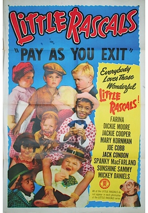 1950 Original “Pay As You Exit” One-Sheet Movie Poster Featuring The Little Rascals R50/7202