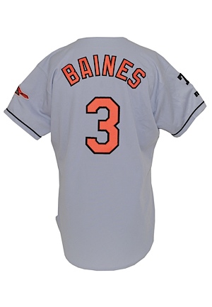 1999 Harold Baines Baltimore Orioles Game-Used Road Jersey
