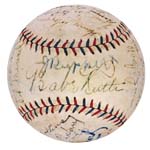 1928 NY Yankees World Championship Team Autographed Baseball with Ruth, Gehrig and Ruppert  (JSA) (Letter of Provenance - Originates From Jacob Ruppert)