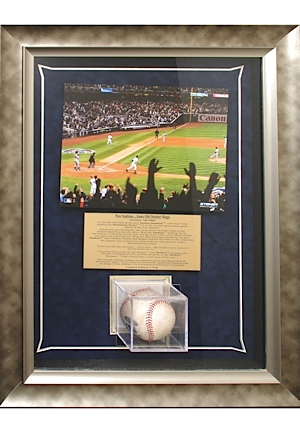 10/7/2009 Derek Jeter NY Yankees Game-Used & Autographed Baseball Inscribed "1st PS HR at New Stadium" (JSA) (MLB) (Yankees-Steiner LOA)