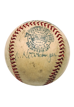 Willard Hershberger Single-Signed Baseball (Full JSA LOA) (Very Rare)