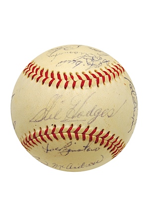 1969 NY Mets World Championship Team Autographed Baseball (JSA)