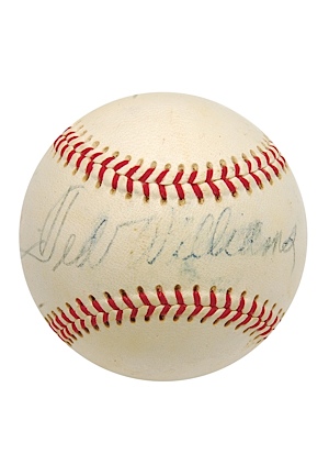 Vintage Ted Williams Single-Signed Baseball (JSA)