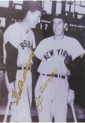 Ted Williams & Joe DiMaggio Autographed 11" x 15" Photo (JSA)