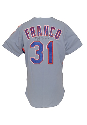 1991 John Franco NY Mets Game-Used & Autographed Road Jersey (JSA) (Great Provenance)