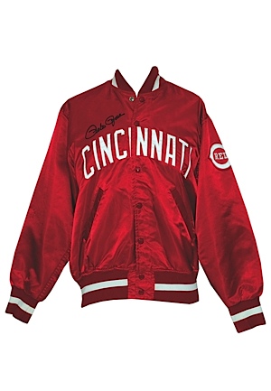 1984 Pete Rose Cincinnati Reds Worn & Autographed Jacket (JSA)