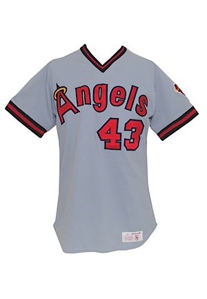 Early 1980’s Ken Forsch California Angels Game-Used Road Jersey    