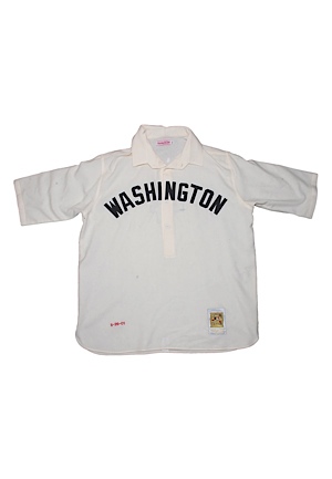 Pair of 5/26/2001 TBTC Flannel Uniforms with Caps - Jason Giambi Game-Used As (Phila) Road & Paul Molitor Twins (Washington) Coaches Worn (2 Uniforms)