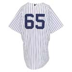 5/20/2010 Phil Hughes NY Yankees Bench Worn Home Jersey (Yankees Steiner LOA) (MLB)