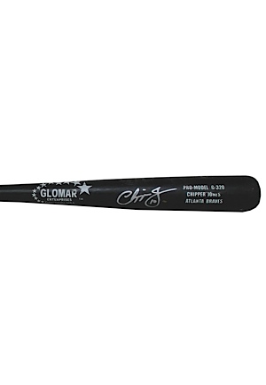 1998-99 Chipper Jones Atlanta Braves & 1998 David Justice Cleveland Indians Game-Used & Autographed Bats (2) (PSA/DNA) (JSA) (LaRussa COA) (Barfield LOA)