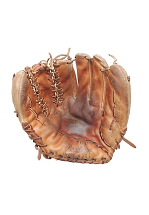 1979 Fergie Jenkins Texas Rangers Game-Used & Autographed Glove (Esken LOA) (JSA)