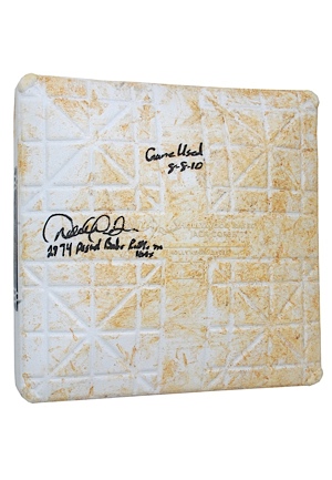 8/8/10 Derek Jeter NY Yankees Game-Used & Autographed First Base Inscribed "2874 Passing Babe Ruth in Hits" (JSA) (MLB) (Yankees-Steiner LOA)