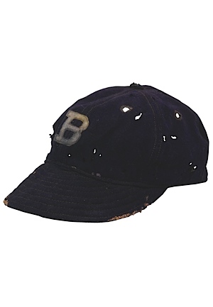 Circa 1910 Rare and Desirable Nap Rucker Brooklyn Dodgers Game-Used Road Cap with his 1916 Team Photo (2)