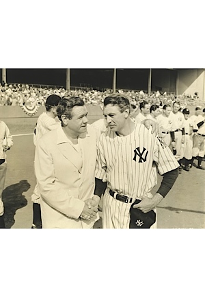 Pride of The Yankees Publicity Photos with Babe Ruth & Gary Cooper (2)