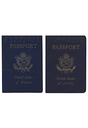 Pair of Dennis Johnson Passports (2) (Family LOA) (JSA)