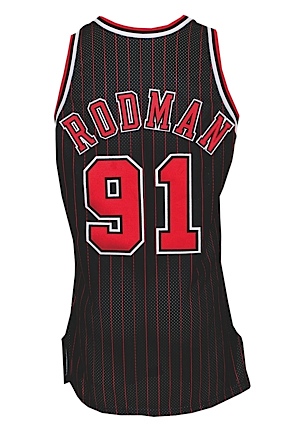 1996-97 Dennis Rodman Chicago Bulls Game-Used Alternate Jersey (Championship Season)