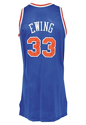 1991-92 Patrick Ewing NY Knicks Game-Used & Autographed Road Jersey (JSA)